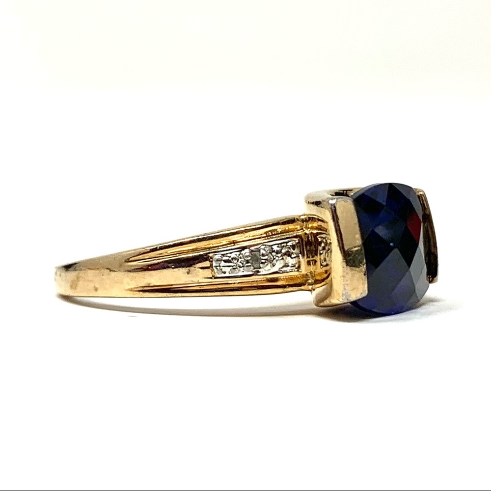 Ross-Simons Blue and Gold Ring - Picture 4 of 7